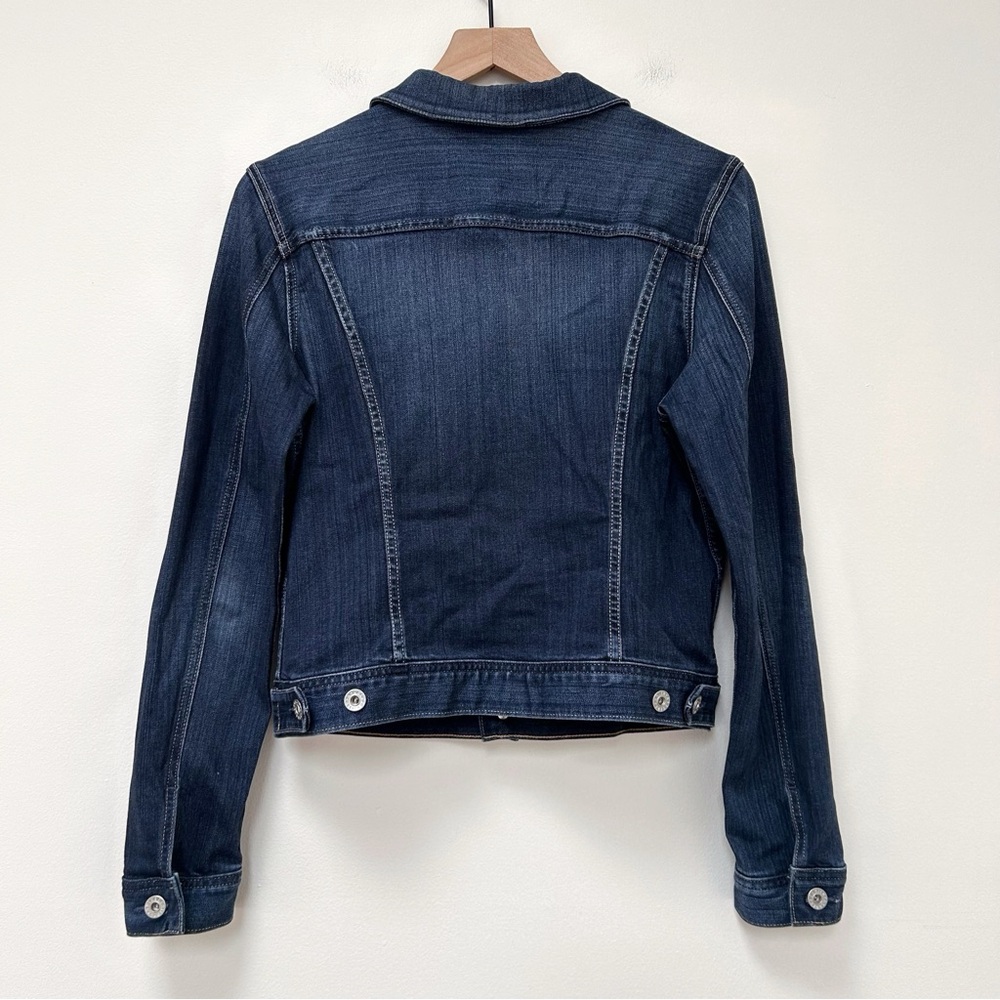 AG Mya Classic Fit Button Down Jean Denim Jacket in Easy Street Dark Wash size M - Picture 7 of 13